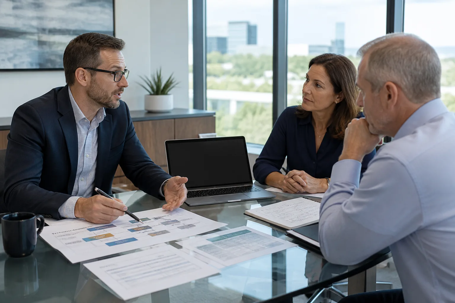 US team discussing IT consulting needs