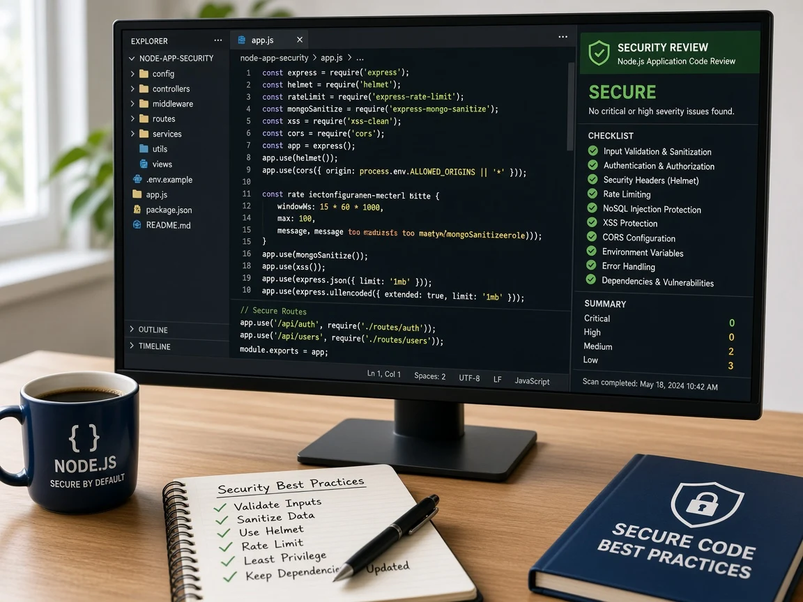 Application Security for NodeJS development
