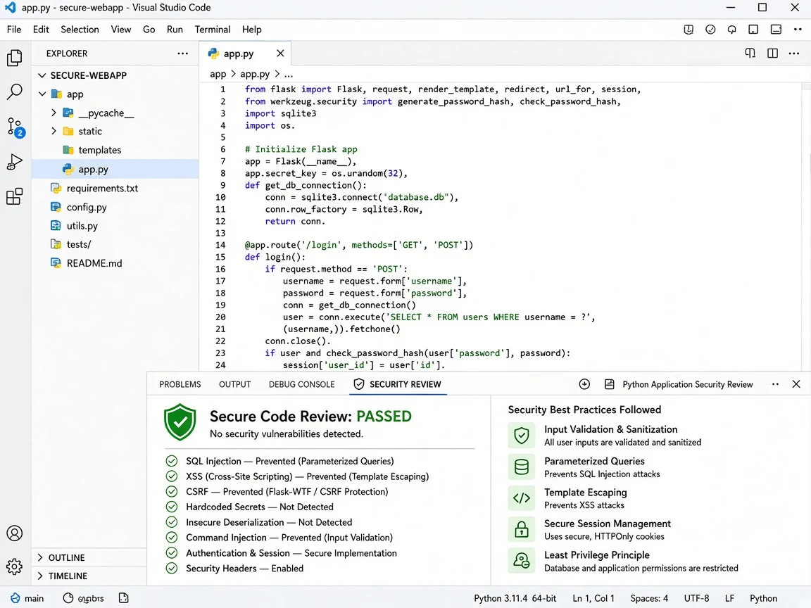 Application Security for Python development