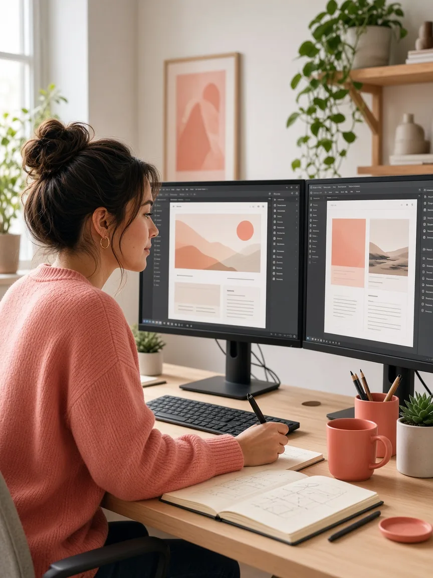 Dedicated web designer working with USA product team