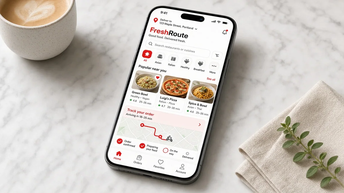 FreshRoute app screenshot