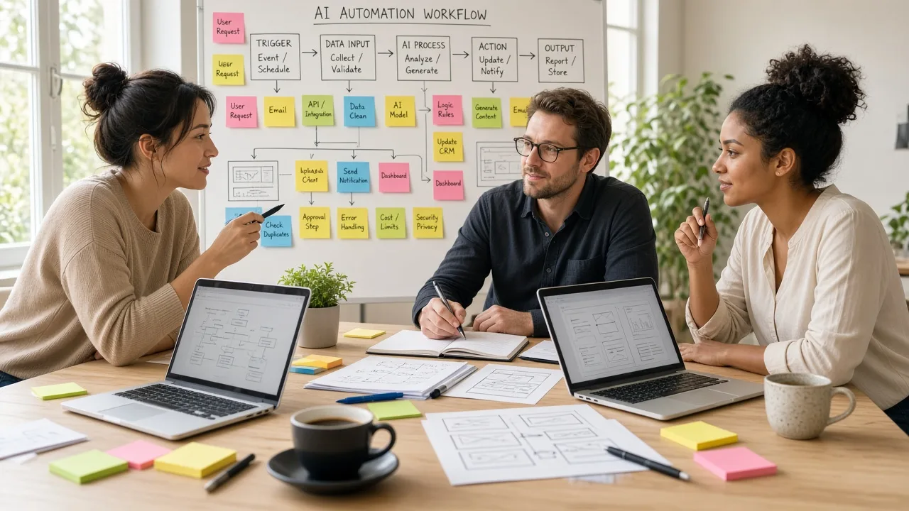 AI automation planning session with specialists