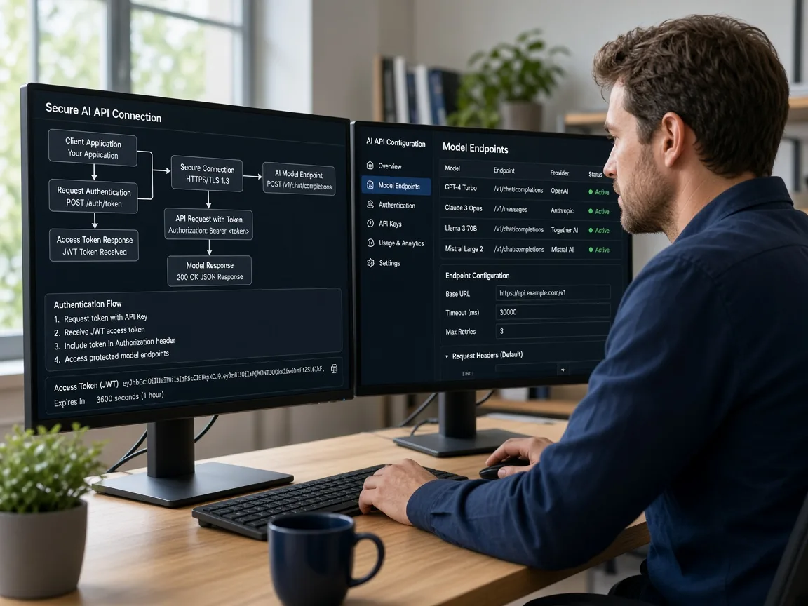 AI API integration for secure model and application connectivity