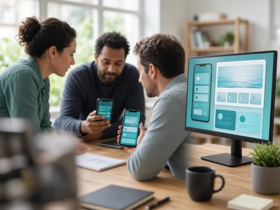 Experienced Android developers collaborating on product delivery
