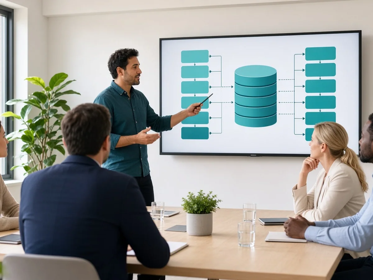 Backend development planning session with system experts