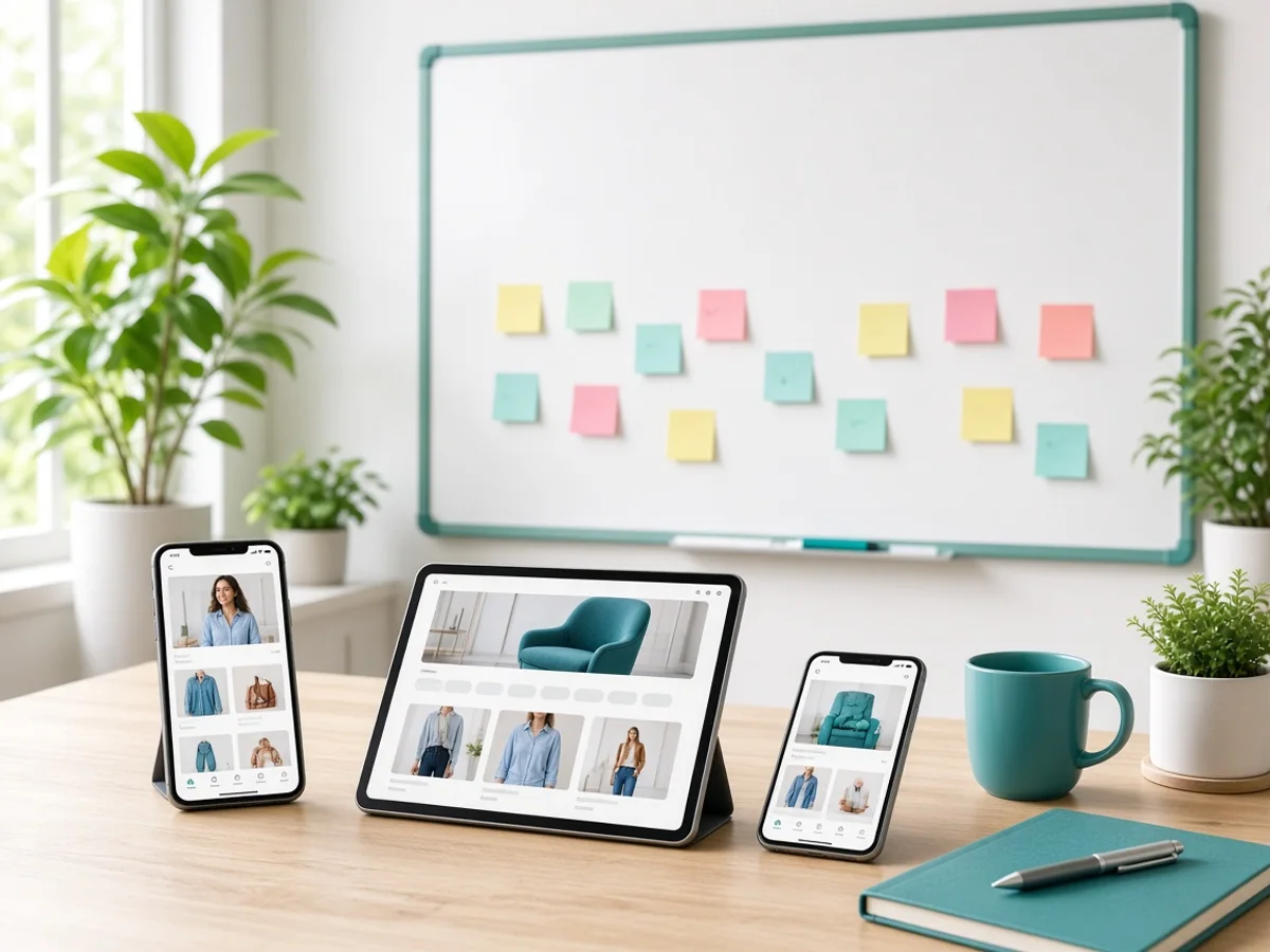 eCommerce app planning session with development specialists