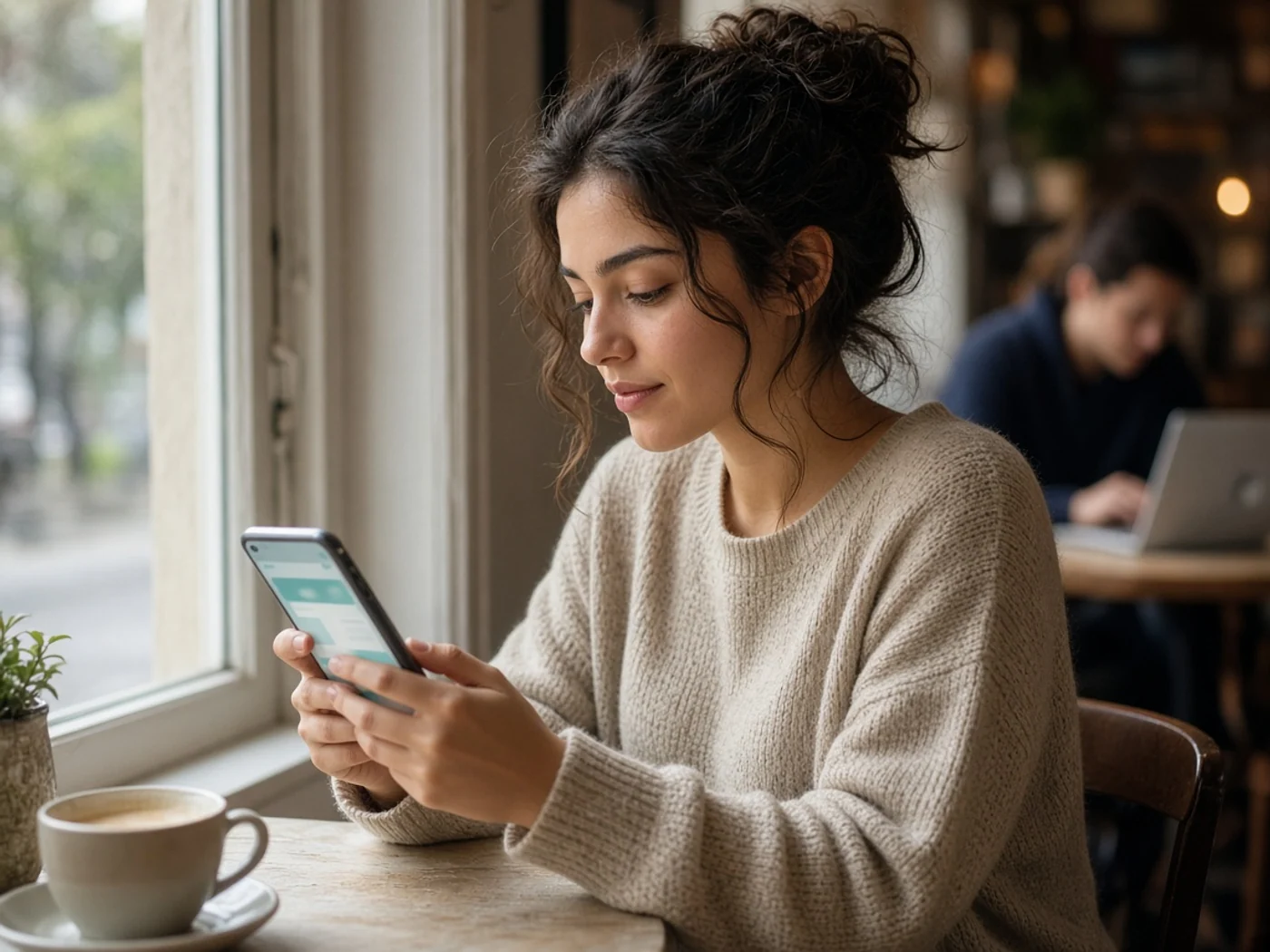 Customer browsing an ecommerce shopping app on a smartphone