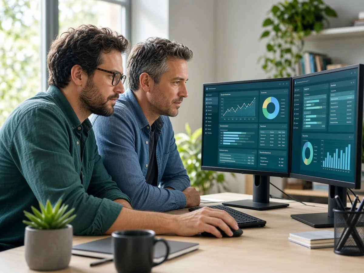 Experienced ERP developers collaborating on product delivery