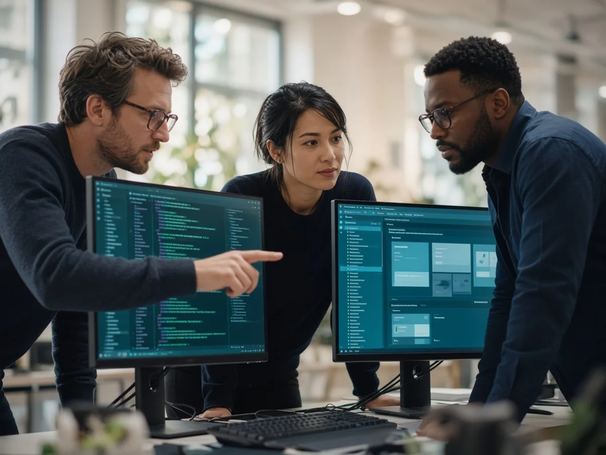 Experienced full stack developers collaborating on web applications