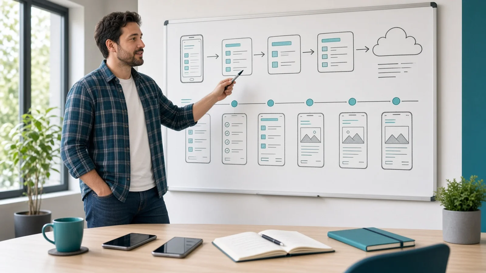 Hybrid app project planning with development experts