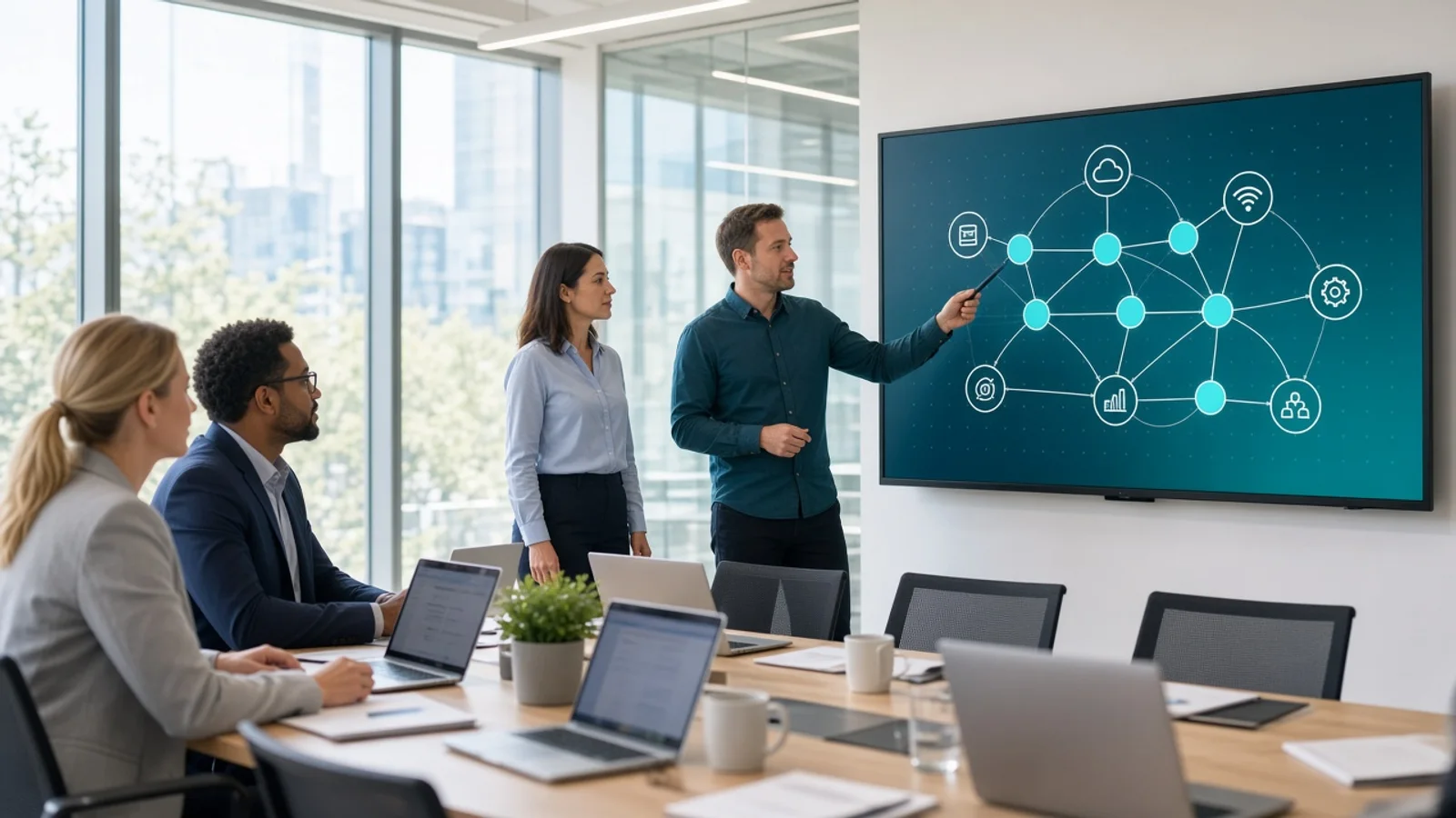 IoT app development planning session with connected systems experts