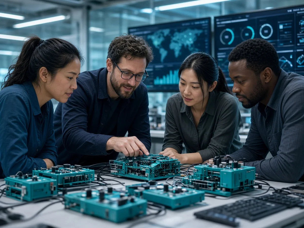 Experienced IoT developers collaborating on connected solutions
