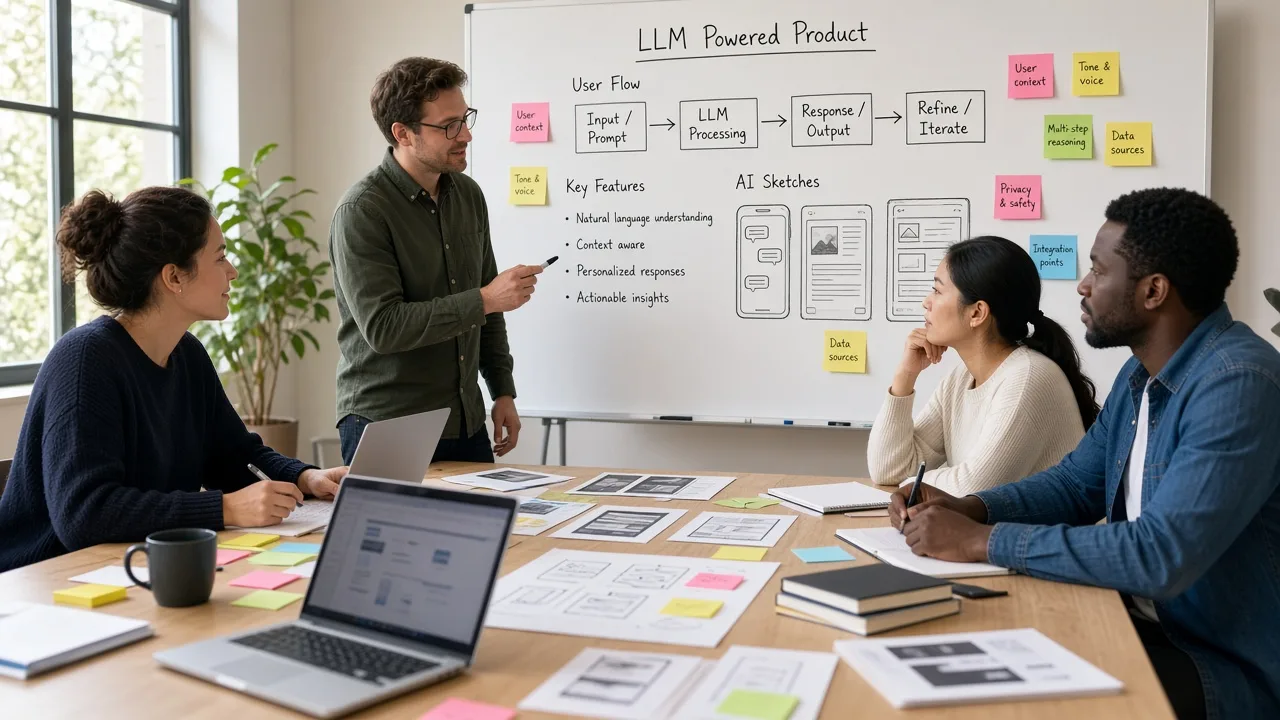LLM application planning session with specialists