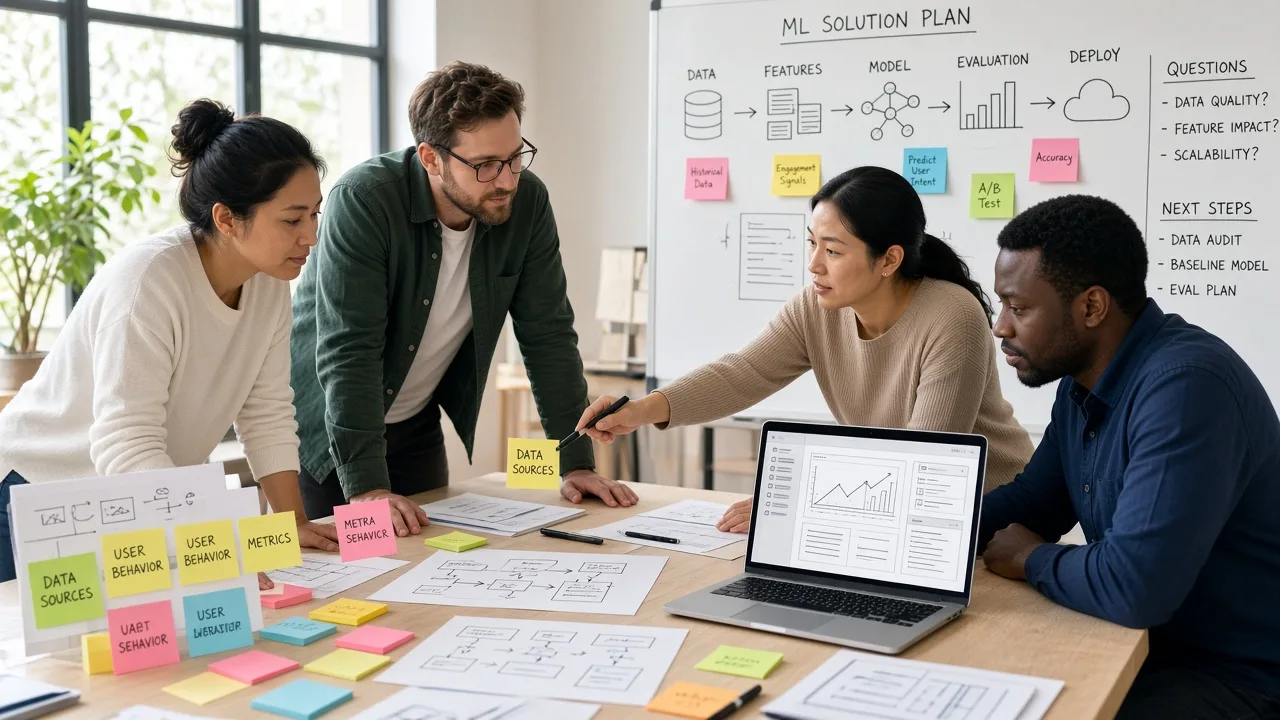 Machine learning planning session with specialists