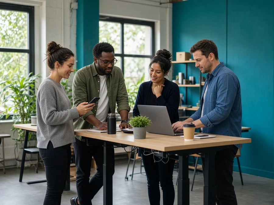 Experienced mobile app developers collaborating on product delivery