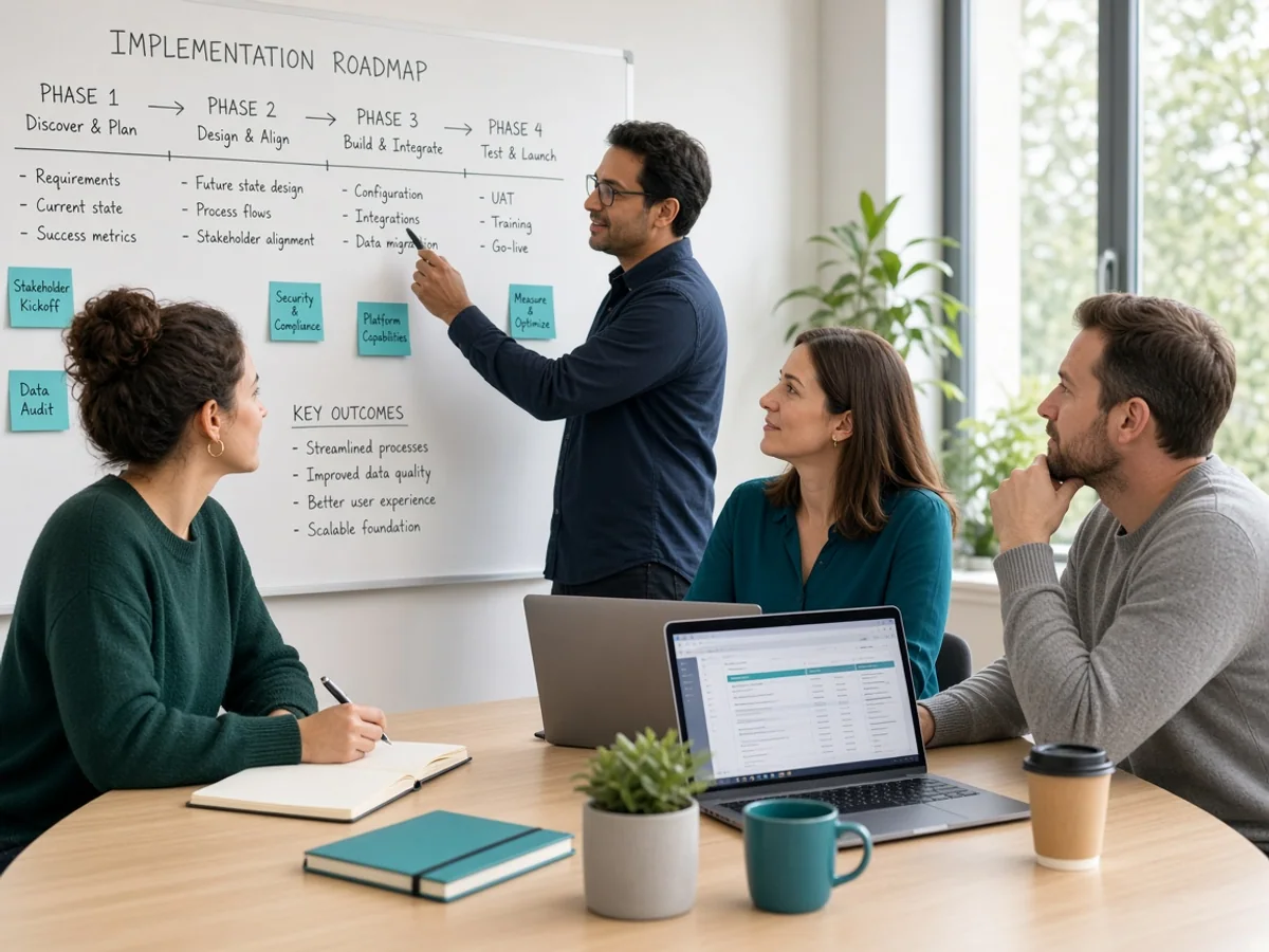 ServiceNow implementation planning session with specialists