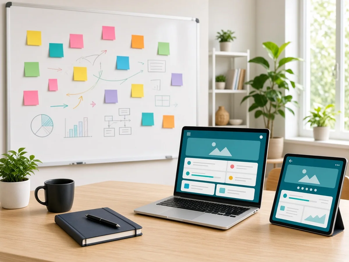 Web app planning session with development specialists