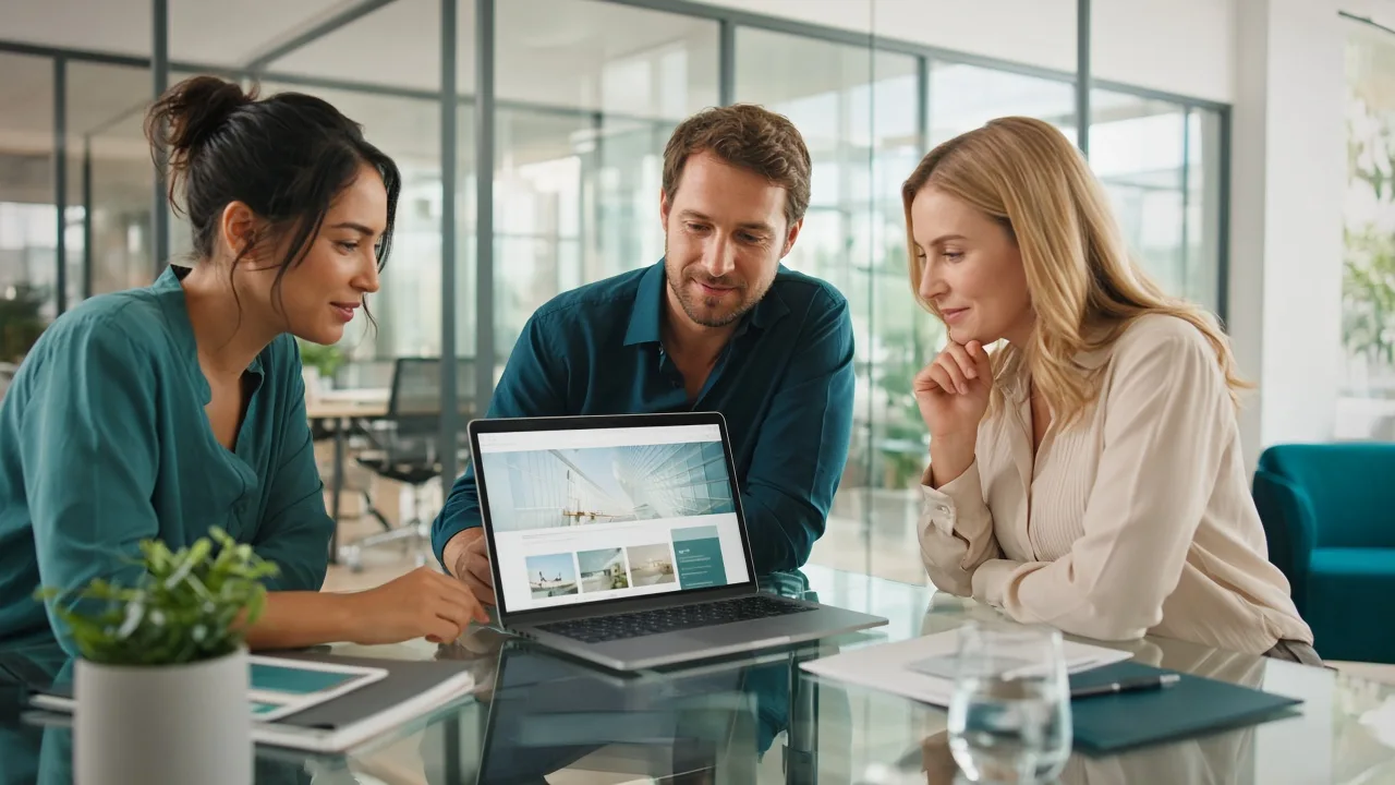 Website design planning session with design experts