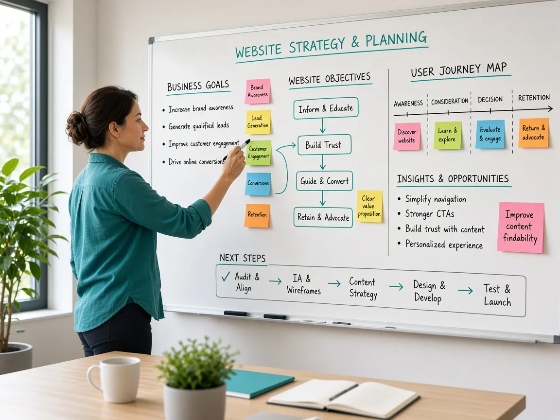 Website strategy consulting for business digital platforms