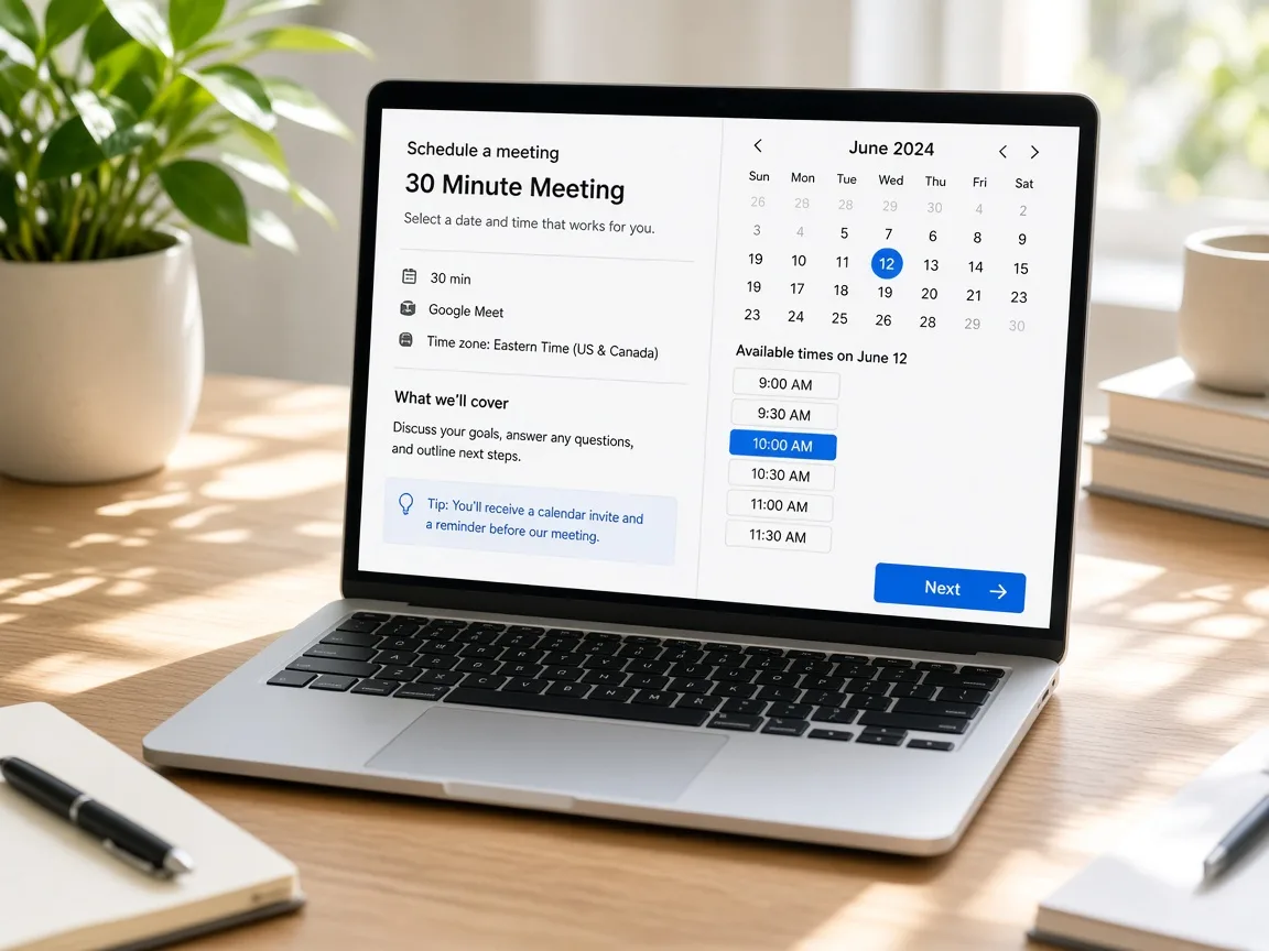 Calendly Inspired App appointment booking app preview
