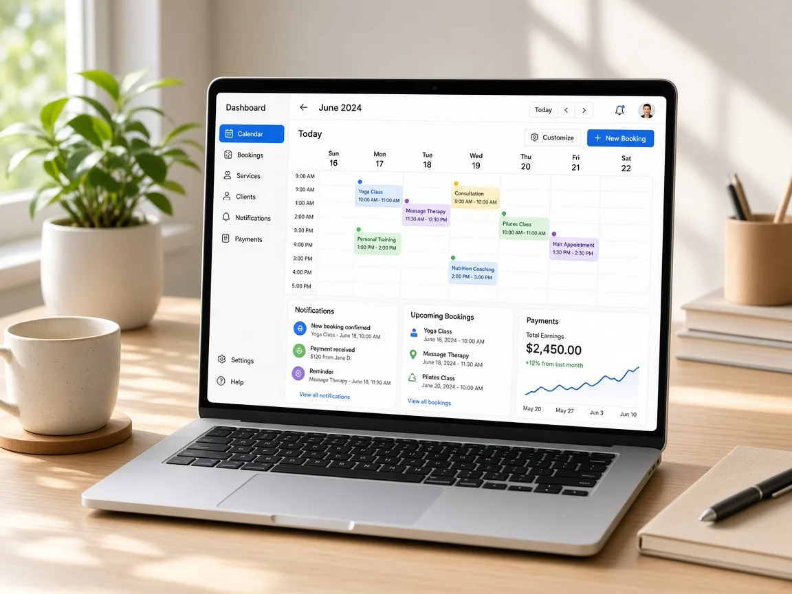 SimplyBook Inspired App appointment booking app preview