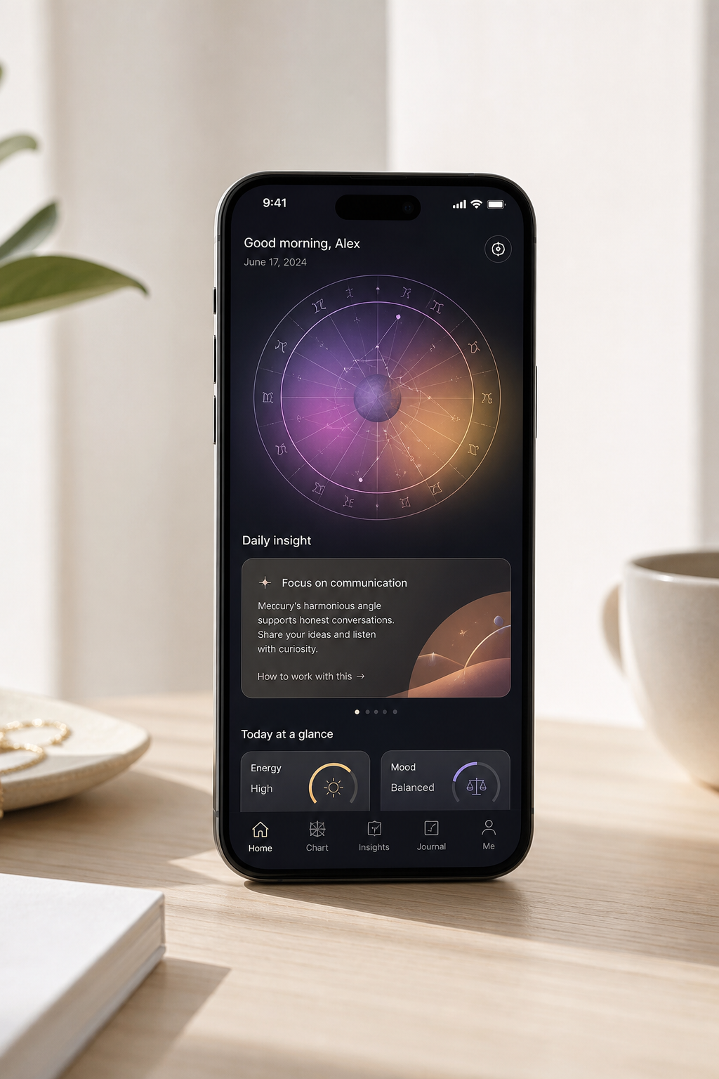 Co-Star inspired astrology app preview
