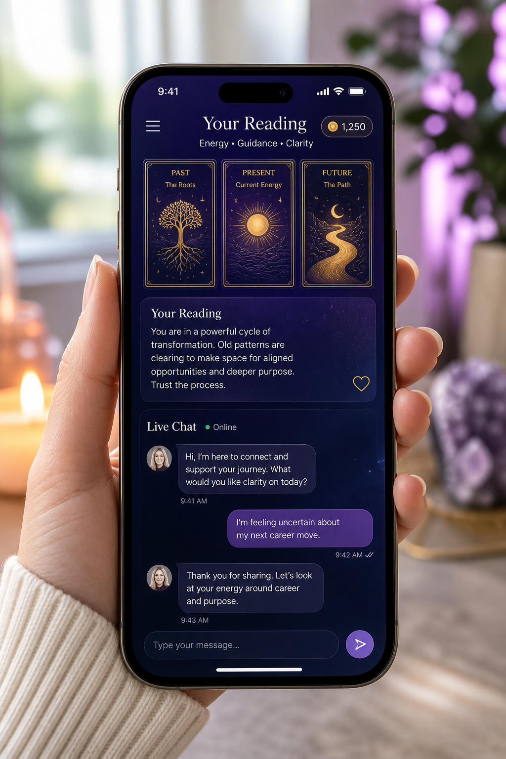 Nebula inspired astrology app preview