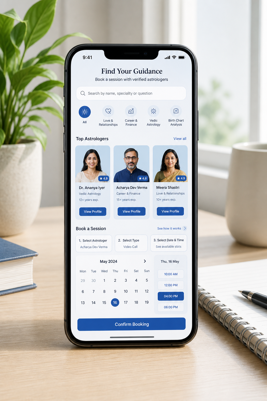 Sanctuary inspired astrology app preview