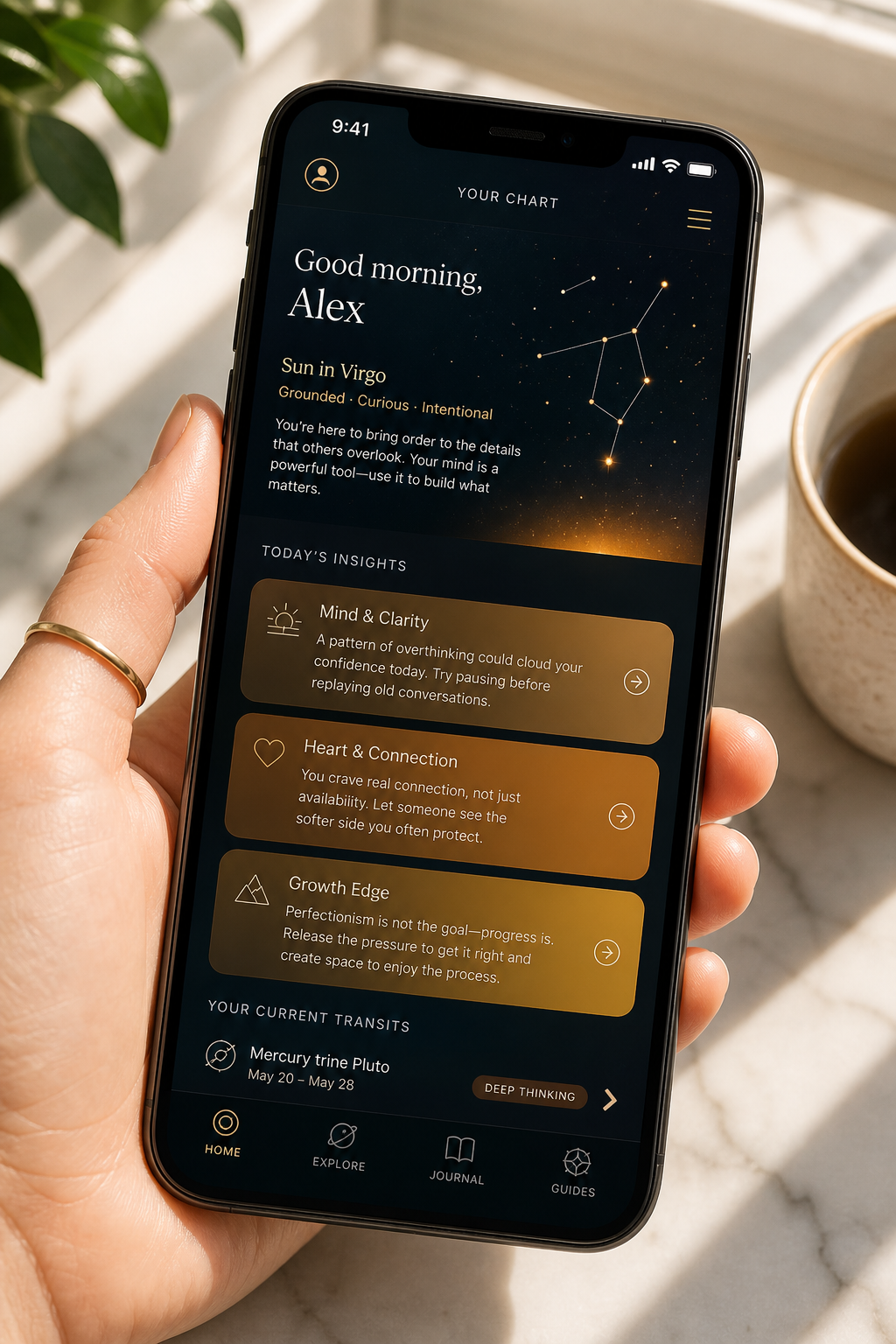 The Pattern inspired astrology app preview