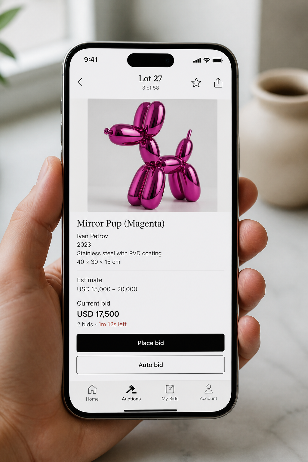 Christie's inspired auction app preview