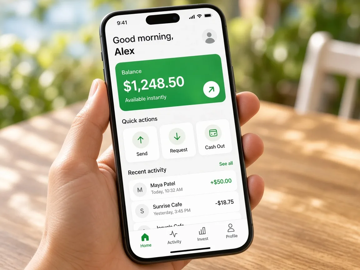 Cash App Inspired Finance App banking software app preview
