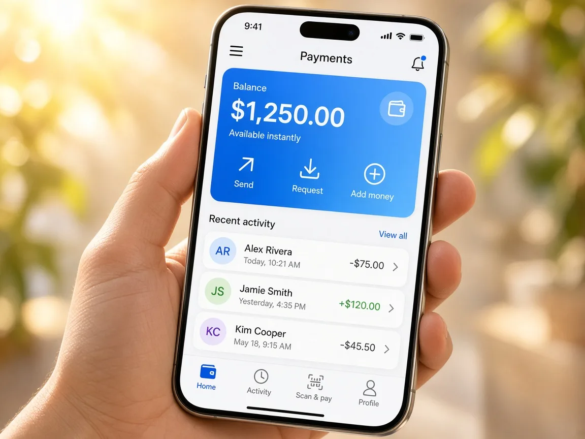 PayPal Inspired Payment App banking software app preview