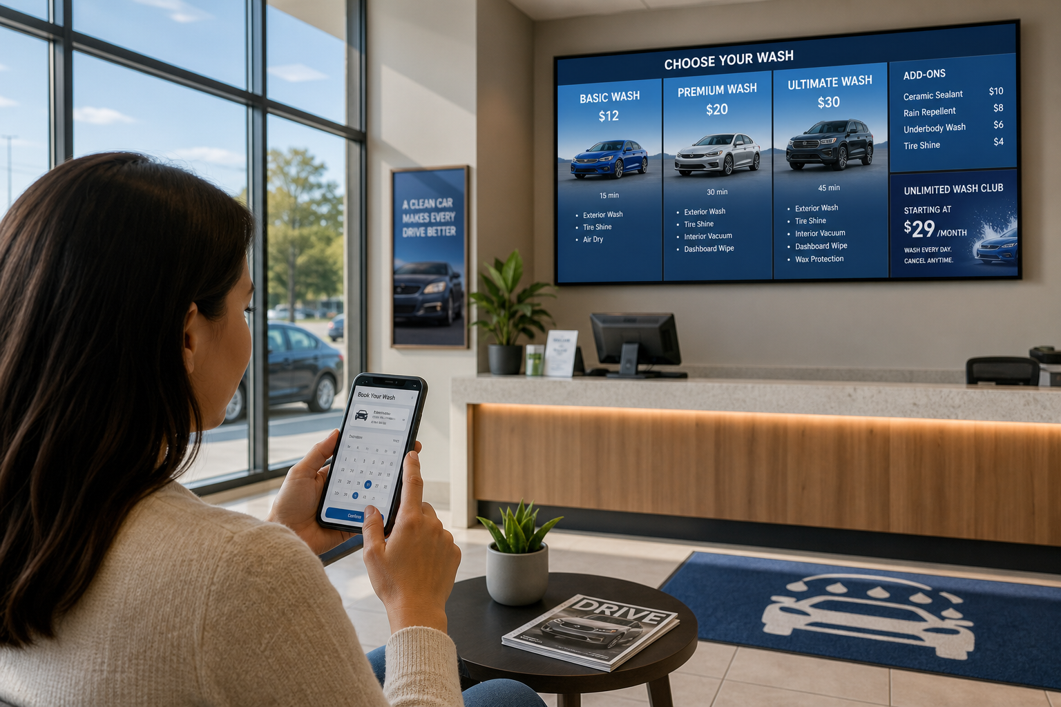 GoWash inspired car wash app preview