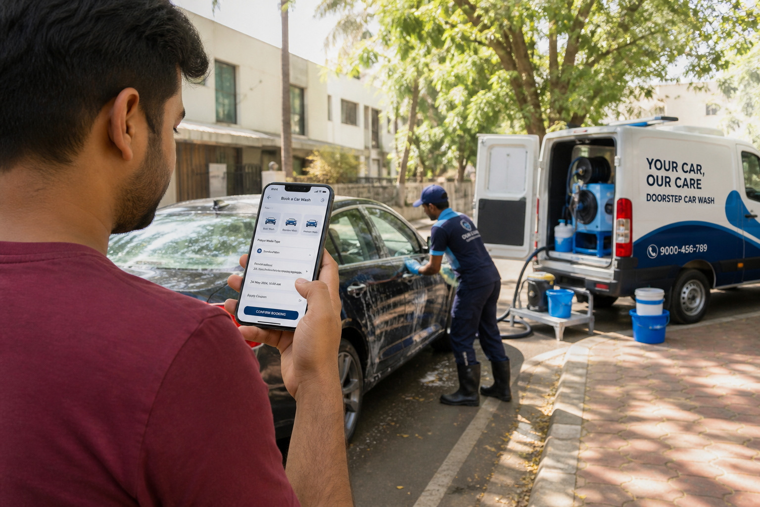 Washos inspired car wash app preview
