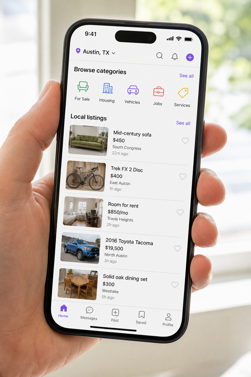 Craigslist inspired classified app preview