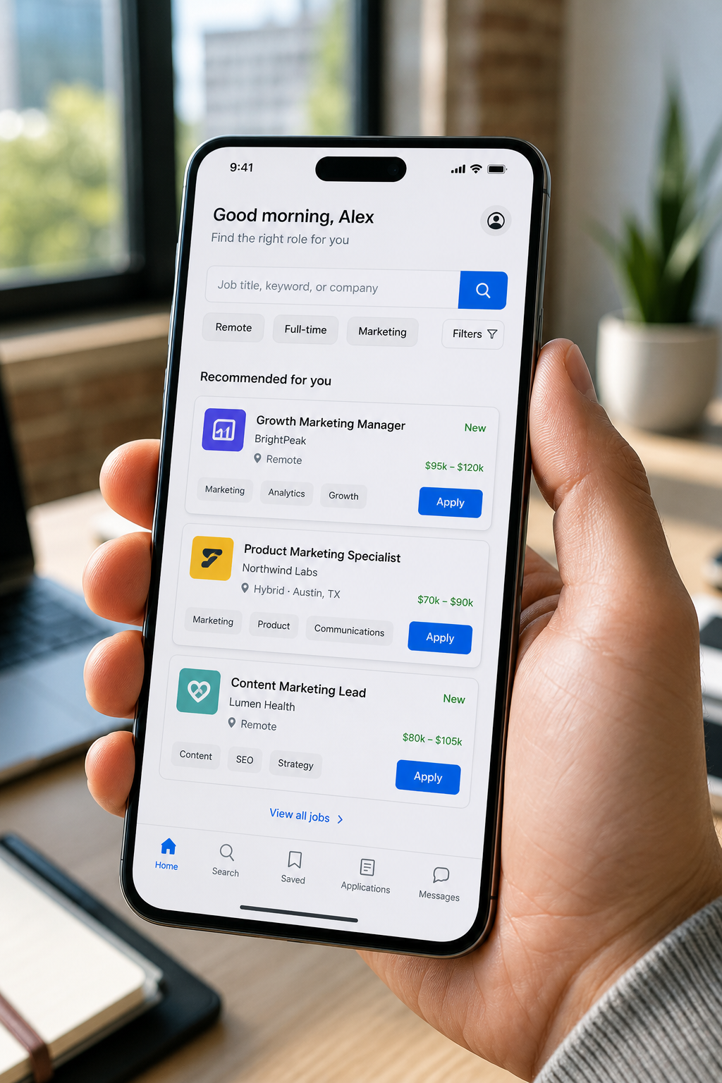 Indeed inspired classified app preview