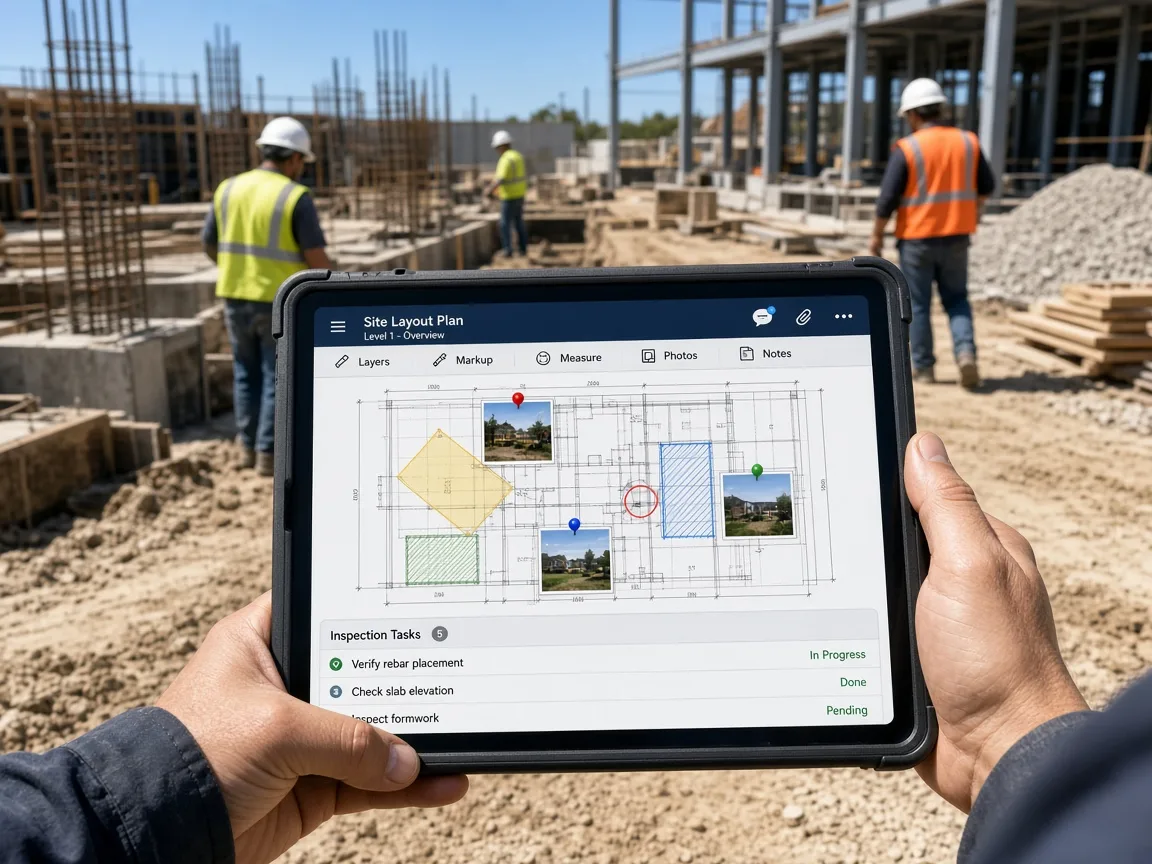 Fieldwire Inspired Software construction app preview