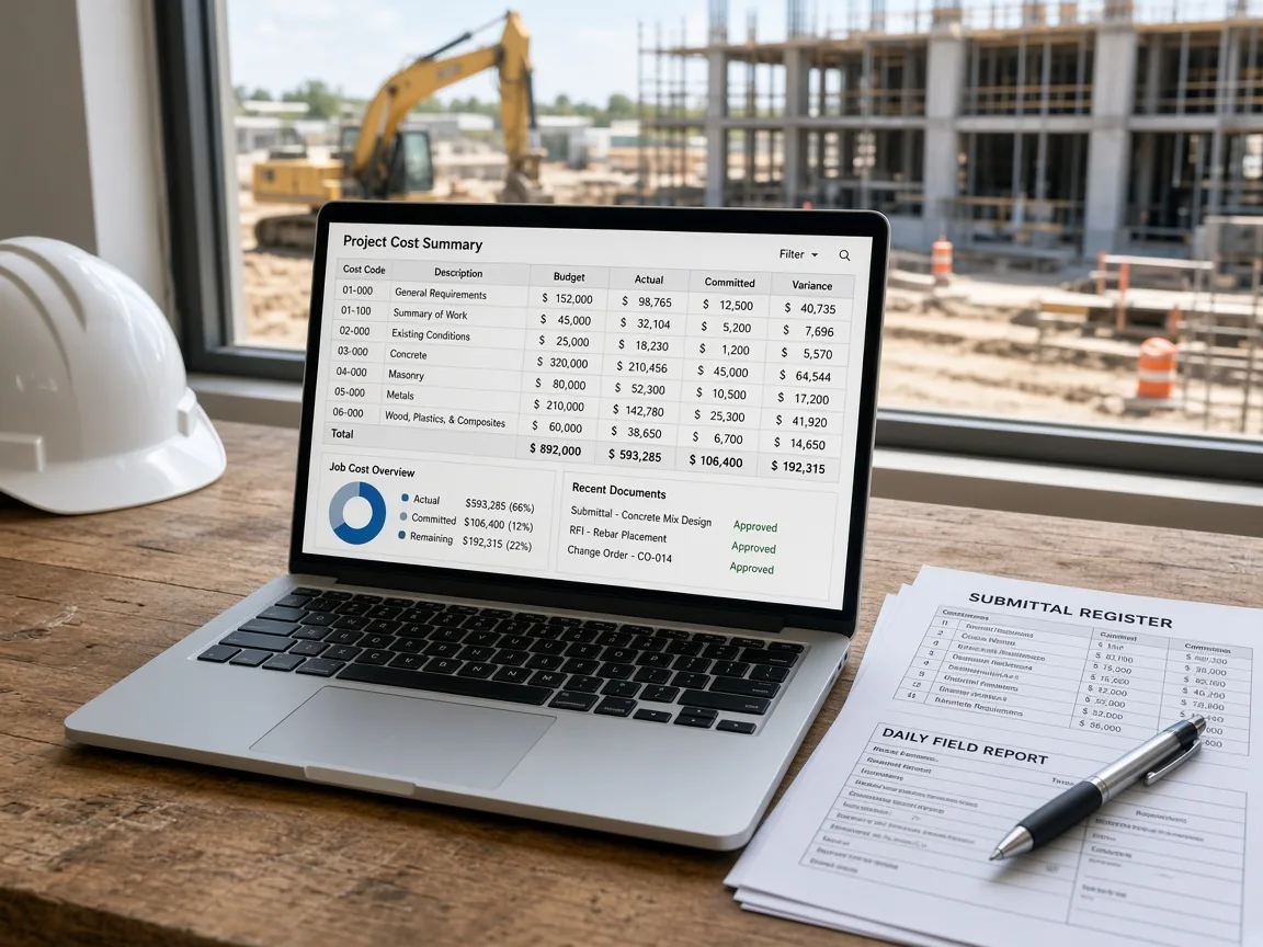 Procore Inspired Software construction app preview