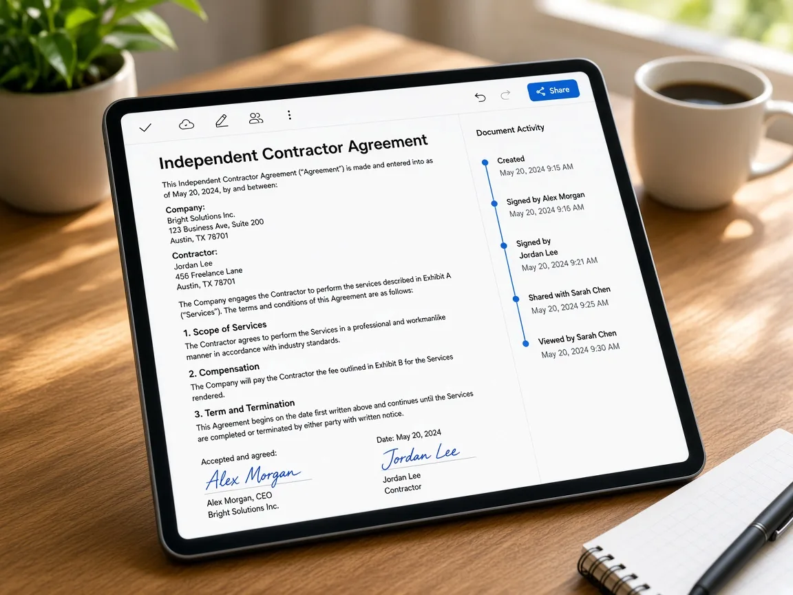 DocHub Inspired Document Platform contract management app preview