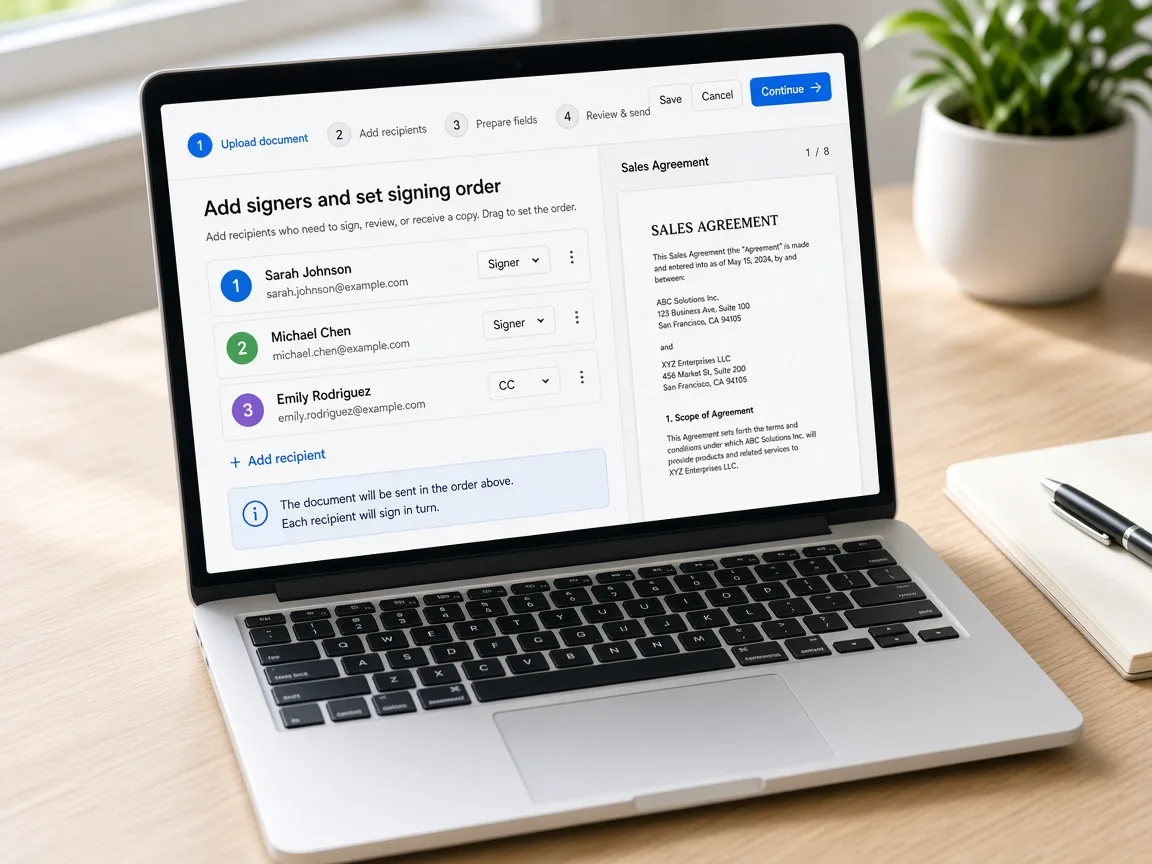 DocuSign Inspired Contract Platform contract management app preview
