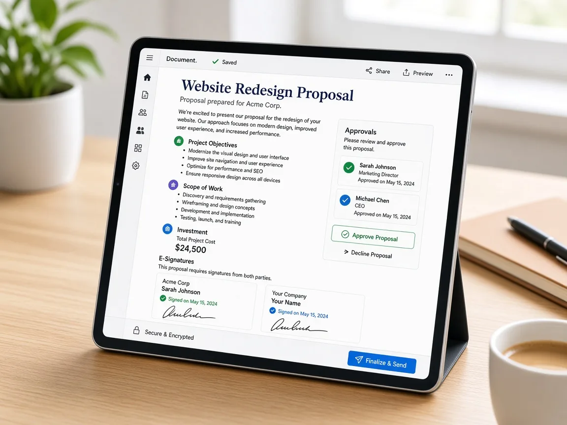 PandaDoc Inspired Contract Platform contract management app preview