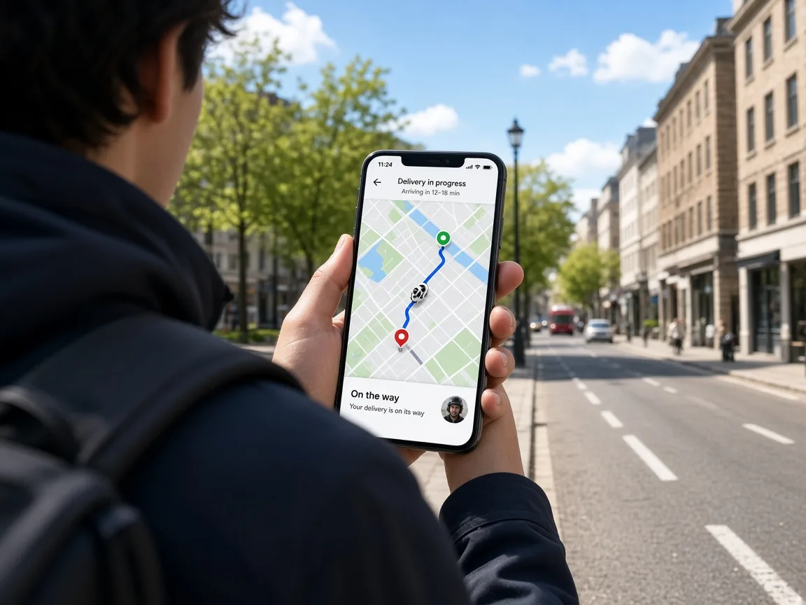 Deliveroo Inspired App courier delivery app preview