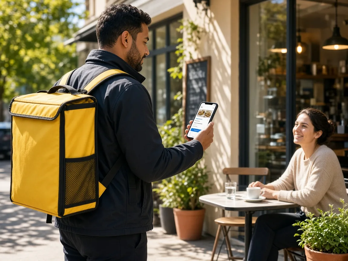 Grubhub Inspired App courier delivery app preview