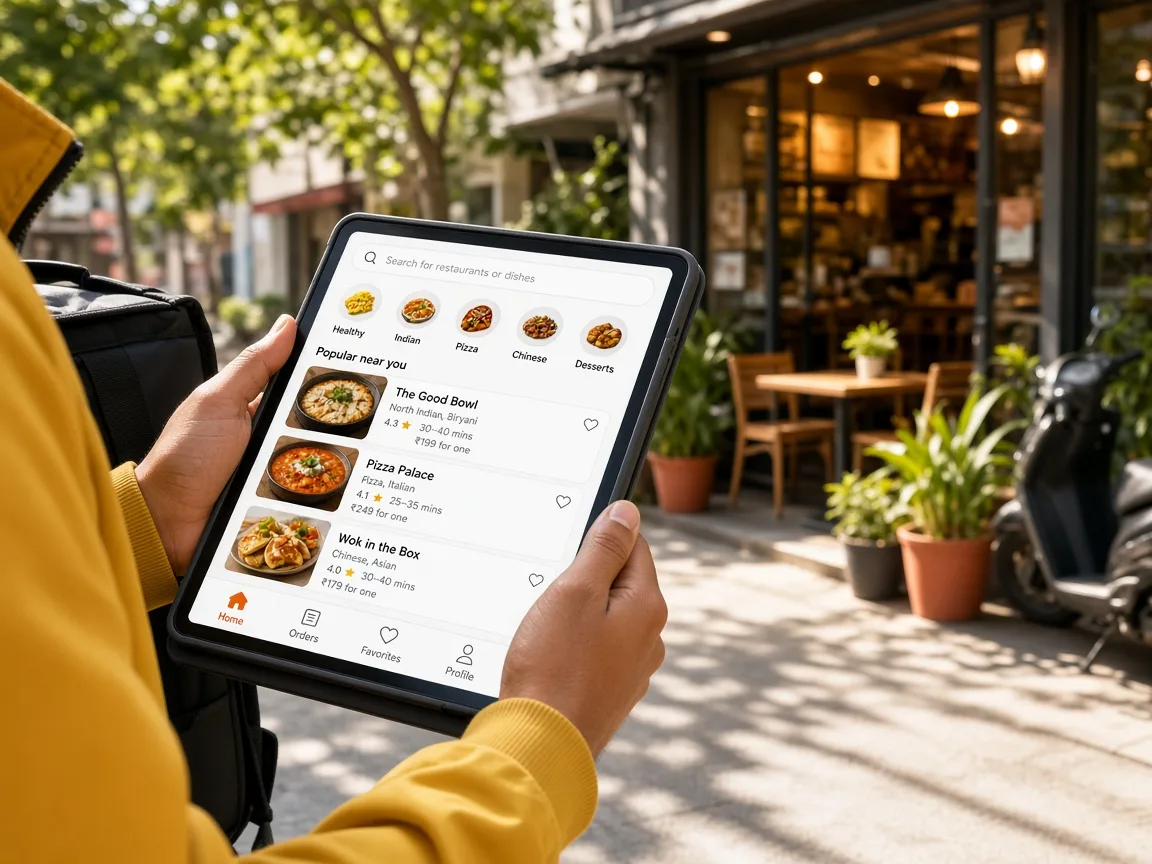 Zomato Inspired App courier delivery app preview