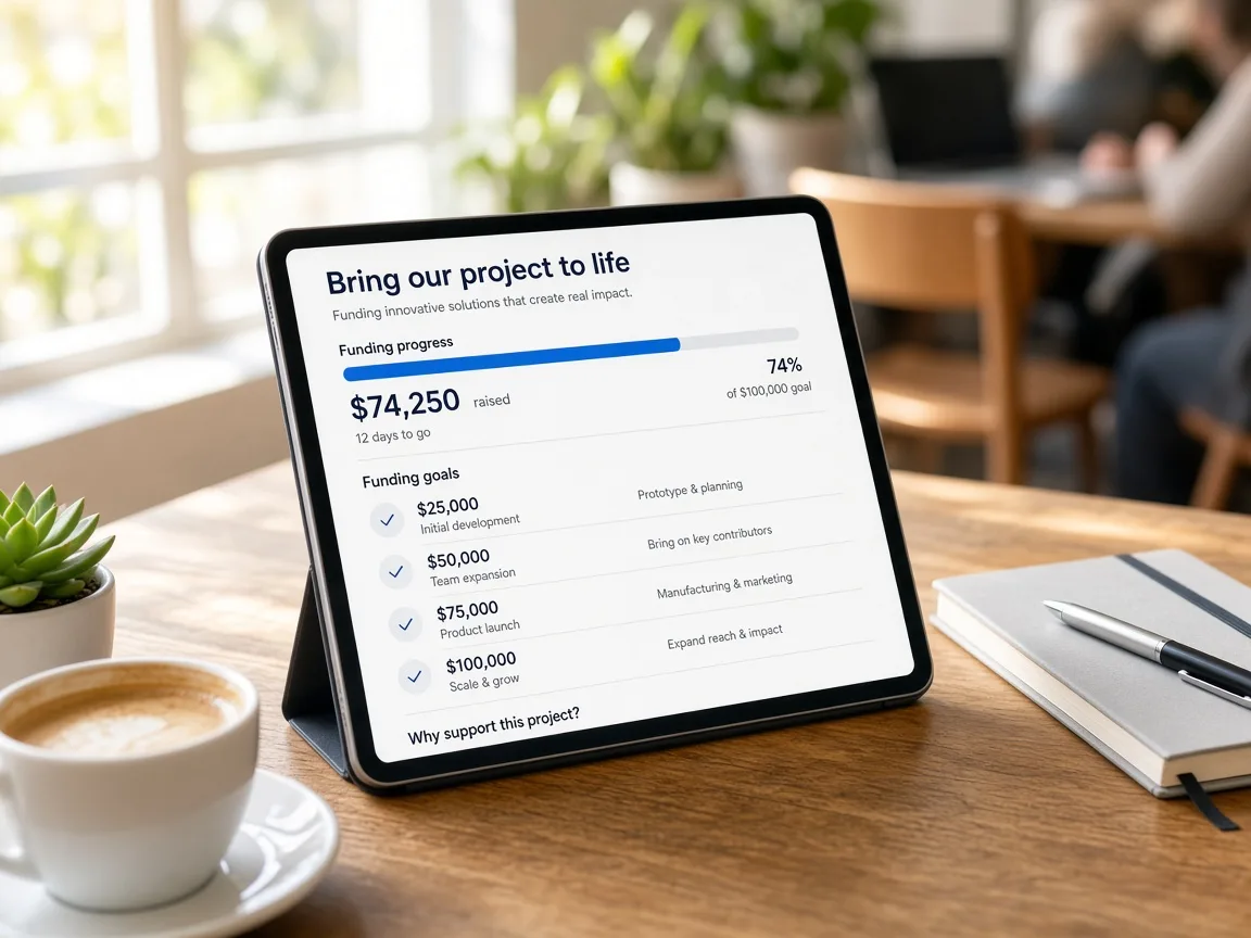 Fundable Inspired App crowdfunding app preview
