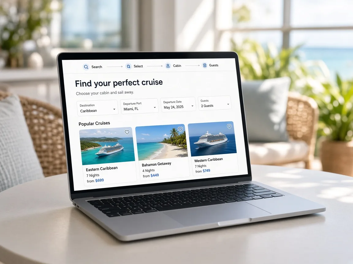 Priceline Inspired Cruise App cruise booking app preview