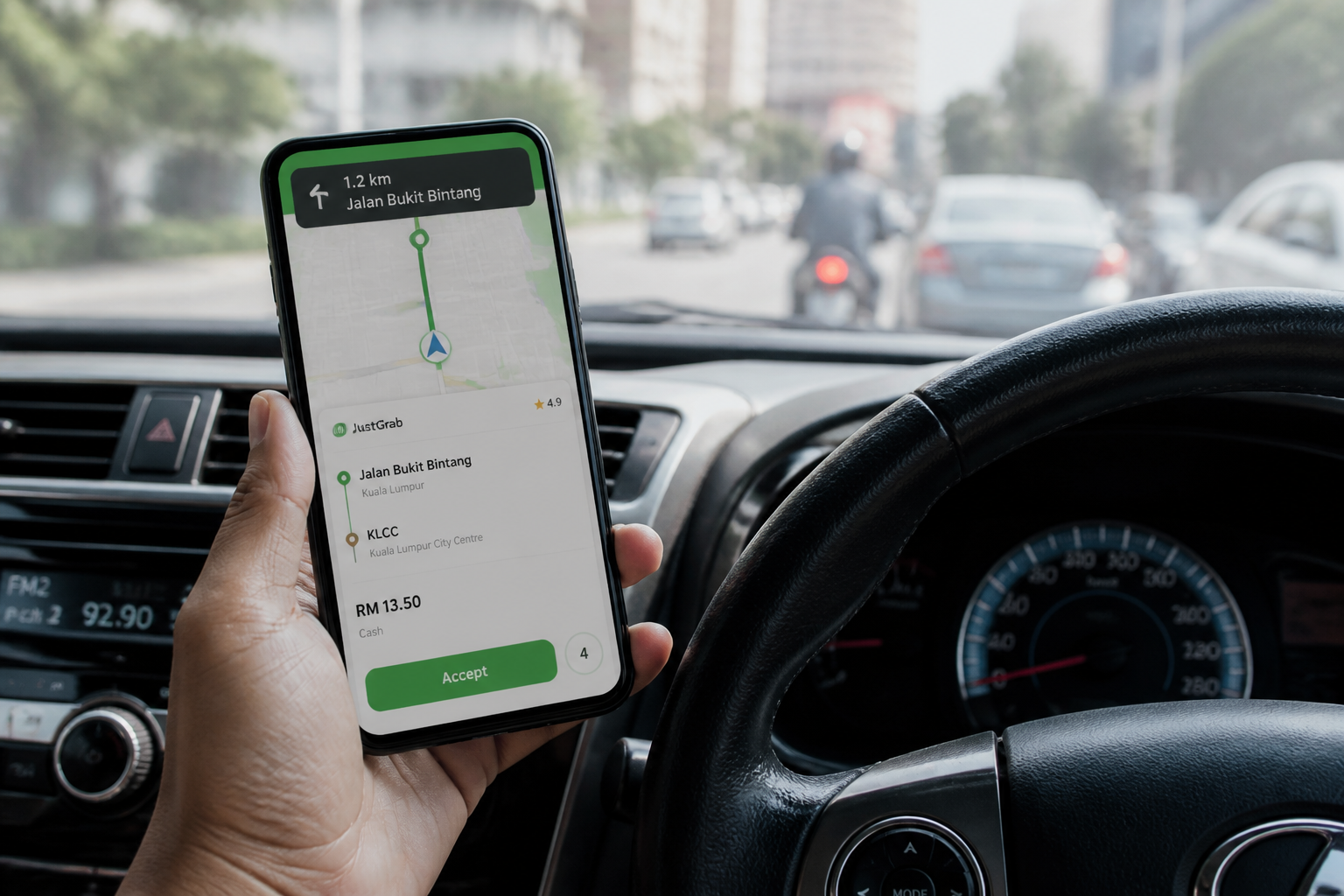 Grab inspired driver app preview