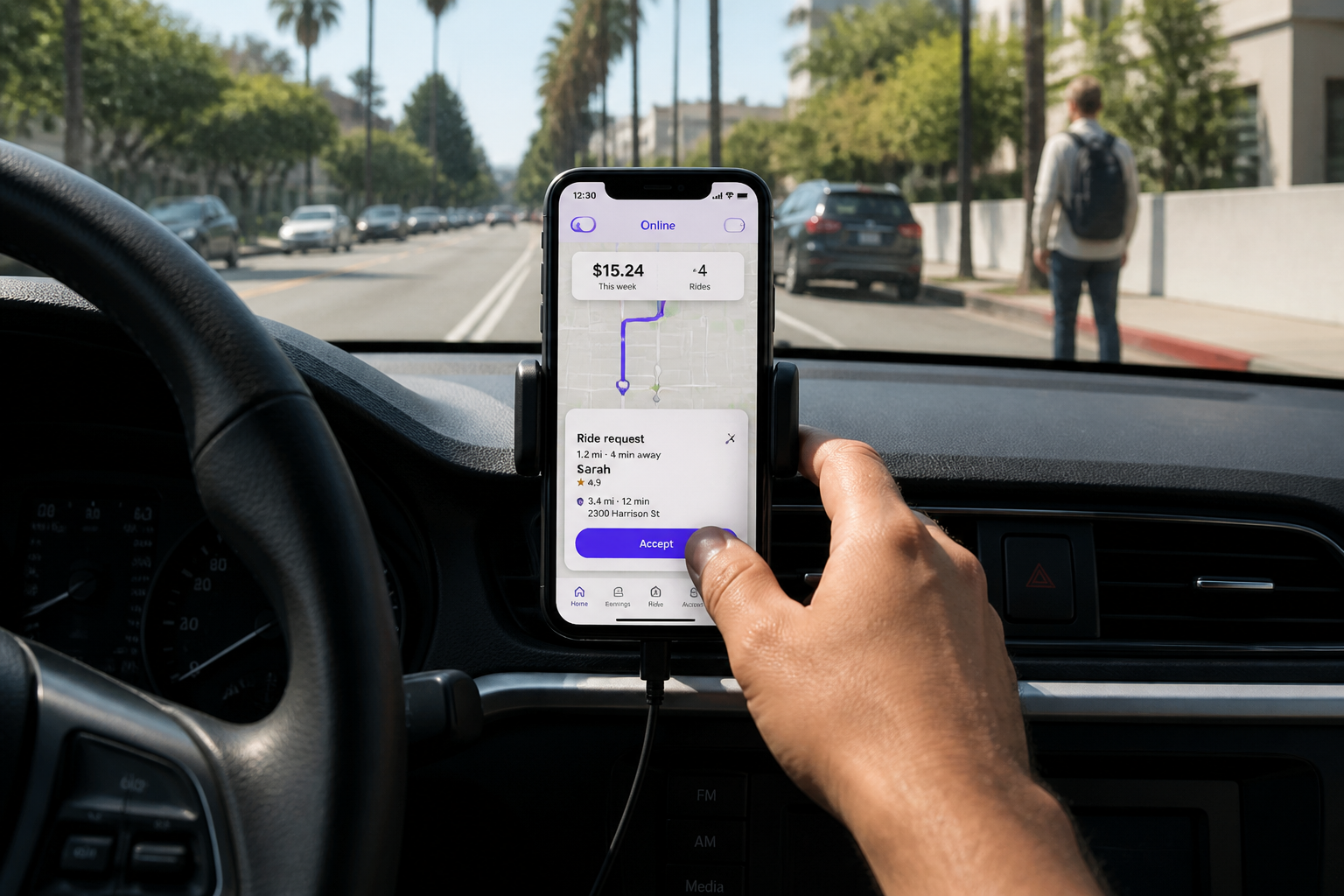 Lyft inspired driver app preview