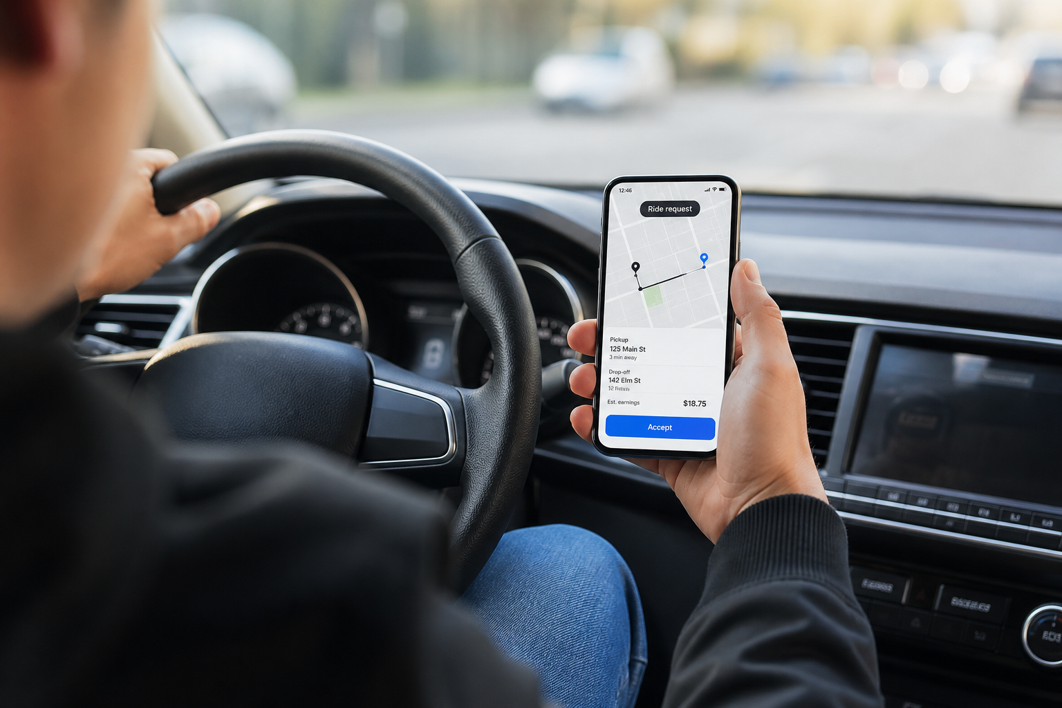 Uber inspired driver app preview