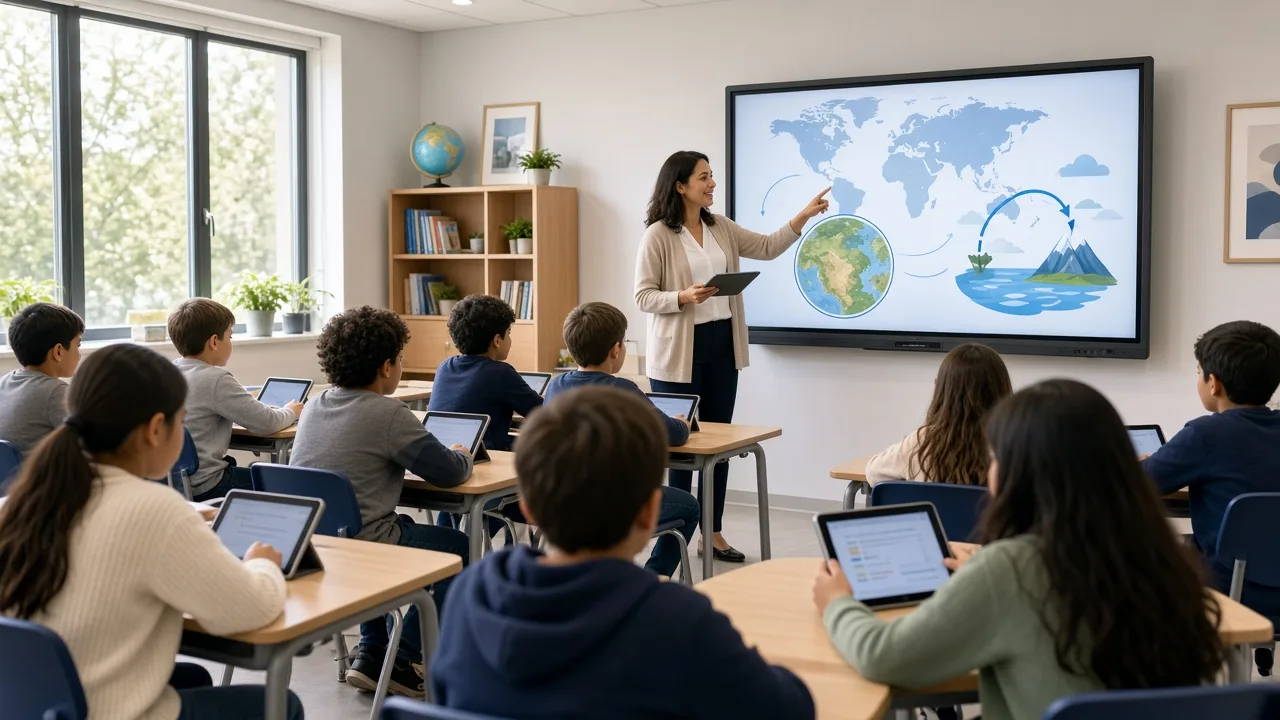 Education technology platform connecting students, teachers, courses, virtual classes, assessments, payments, and learning analytics